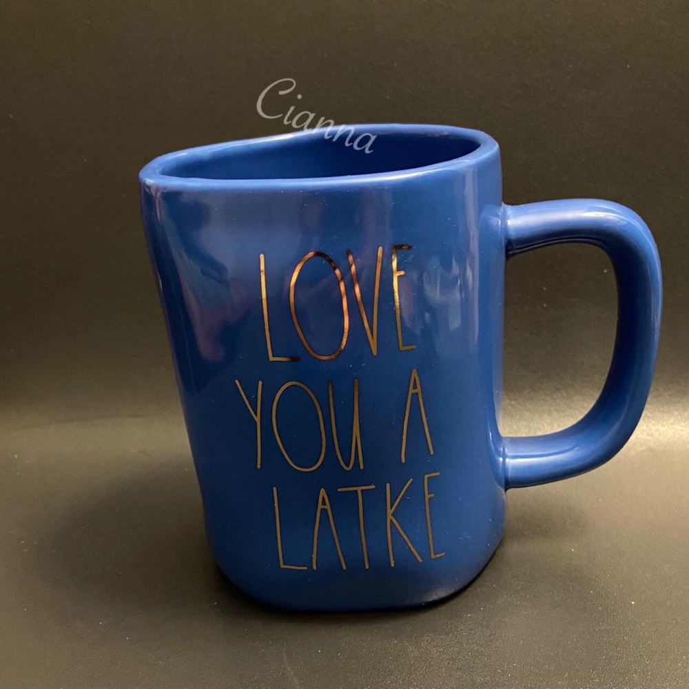 Rae Dunn Love You A Latke Mug (Gold Lettering)